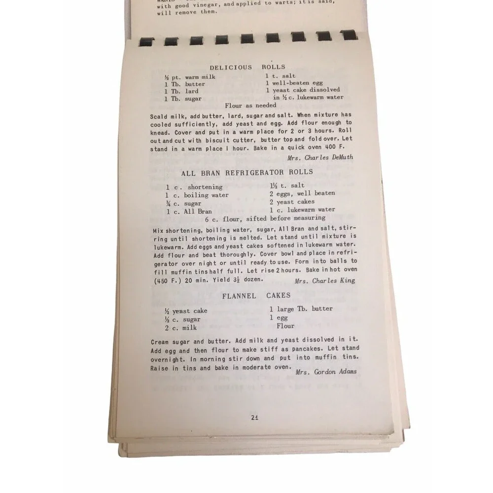 Vintage CRACKER BARREL COOKBOOK First Congregational Church  NEWBURY Vermont